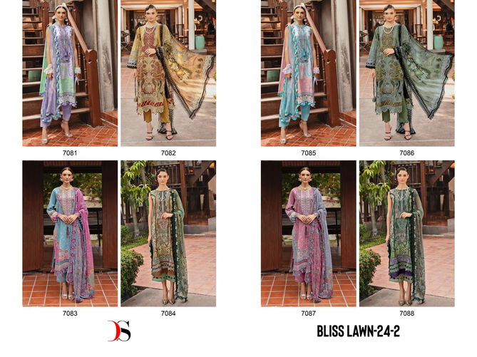 Bliss Lawn 24 Vol 2 By Deepsy Embroidery Patch Cotton Pakistani Suits Wholesale Price In Surat
